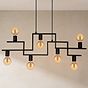 Eglo FEMBARD Black 7 Lamp Frame Pendant Light