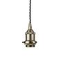 Soho Lighting Brushed Chrome Decorative Bulb Holder with Black Twisted Cable