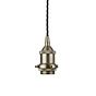 Soho Lighting Brushed Chrome Decorative Bulb Holder with Black Twisted Cable