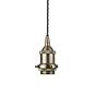 Soho Lighting Brushed Chrome Decorative Bulb Holder with Grey Twisted Cable