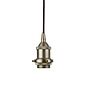Soho Lighting Brushed Chrome Decorative Bulb Holder with Round Black Cable
