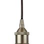 Soho Lighting Brushed Chrome Decorative Bulb Holder with Round Black Cable