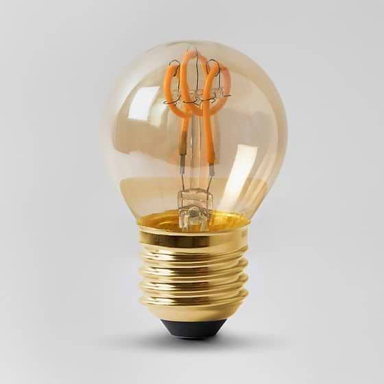 Vintage style Edison LED golf ball bulb