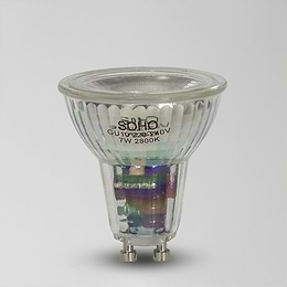 2800K 7W Clear Dimmable GU10 LED Bulb
