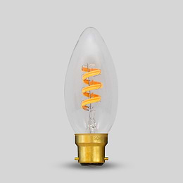 Dim to Warm B22 3W Clear Candle Dim To Warm LED Bulb
