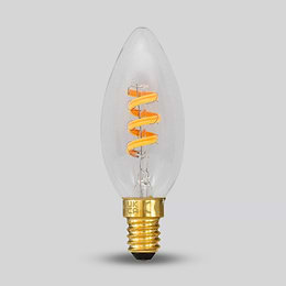 Dim to Warm E14 3W Clear Candle Dim To Warm LED Bulb
