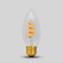 Dim to Warm E27 3W Clear Candle Dim To Warm LED Bulb
