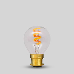 Dim to Warm B22 3W Clear Golf Ball Dim To Warm LED Bulb
