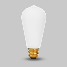Soho Lighting 8W 2800K Warm White E27 Matt White ST64 Teardrop Dimmable LED Bulb