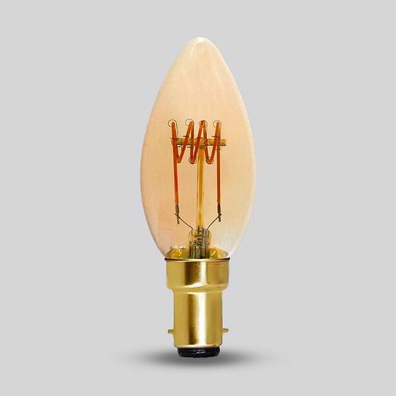 Soho Lighting B15 Vintage Sunset Candle Dimmable LED Bulb C35, 3W, 1800K, High CRI