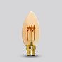 Soho Lighting B22 Vintage Sunset Candle Dimmable LED Bulb C35, 3W, 1800K, High CRI