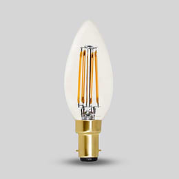 Soho Lighting B15 Classic Clear Candle Dimmable LED Bulb C35, 4W, 2700K, High CRI