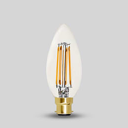Soho Lighting B22 Classic Clear Candle Dimmable LED Bulb C35, 4W, 2700K, High CRI