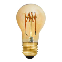Soho Lighting E27 Amber GLS A60 LED Light Bulb 4W 1800K CRI>95 T-Spiral Filament Dimmable