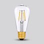 Soho Lighting E27 Classic Clear Teardrop Dimmable LED Bulb ST64, 7W, 2700K, High CRI