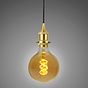 Soho Lighting Polished Brass Decorative Bulb Holder with Black Round Cable