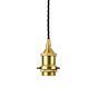 Soho Lighting Polished Brass Decorative Bulb Holder with Black Round Cable