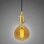 Soho Lighting Polished Brass Decorative Bulb Holder with Black Twisted Cable