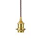 Soho Lighting Polished Brass Decorative Bulb Holder with Brown Twisted Cable