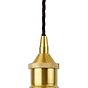 Soho Lighting Polished Brass Decorative Bulb Holder with Black Twisted Cable