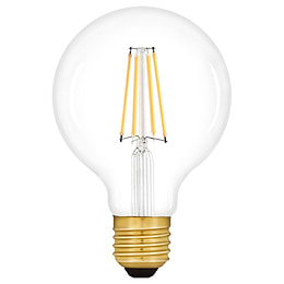 Soho Lighting E27 Clear Globe G125 LED Light Bulb 7.3W 2700K CRI>93 Straight Filament Dimmable