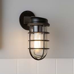 Weathered Black Bathroom Wall Light