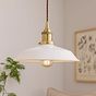 White Small Kitchen Pendant Light - Trinity