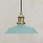 Duck Egg Blue Small Trinity Metal Painted Pendant Light