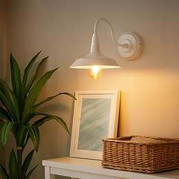 White Industrial Wall Light