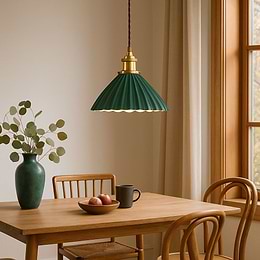 Emerald Green Recycled Material Pendant Light