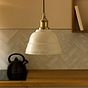 Clay White Lincoln Painted Pendant Light