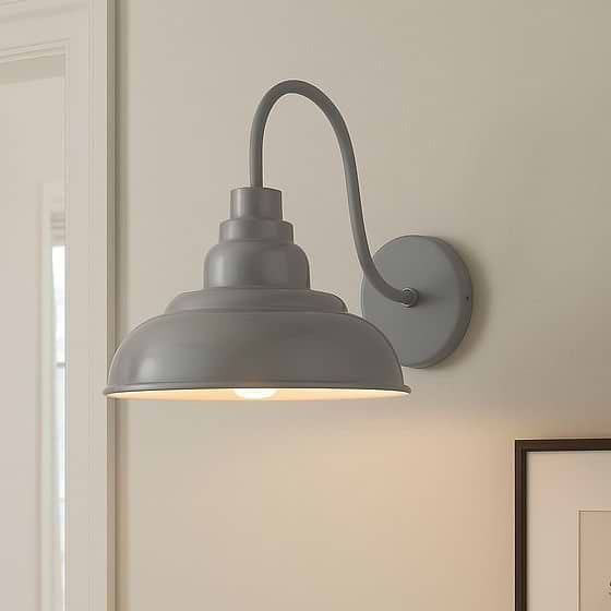 French Grey Reclaimed Style Wall Light - Portland - Soho Lighting