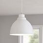 Clay White Cream Oxford Vintage Pendant Light with No Chain - Soho Lighting