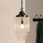 Soho Lighting Glasshouse Nickel Clear Schoolhouse Hallway Pendant Light