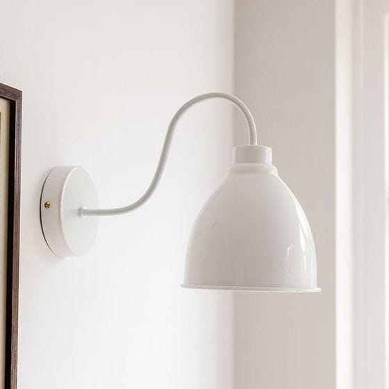 Satin Grey Haze Vintage Wall Light - Oxford