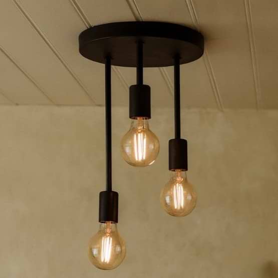 Eglo Wilmcote Black E27 Ceiling Light