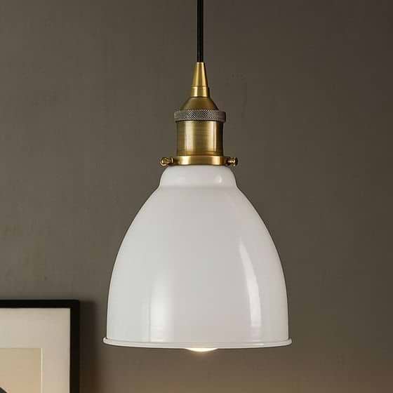 Pale Grey Classic Painted Pendant Light