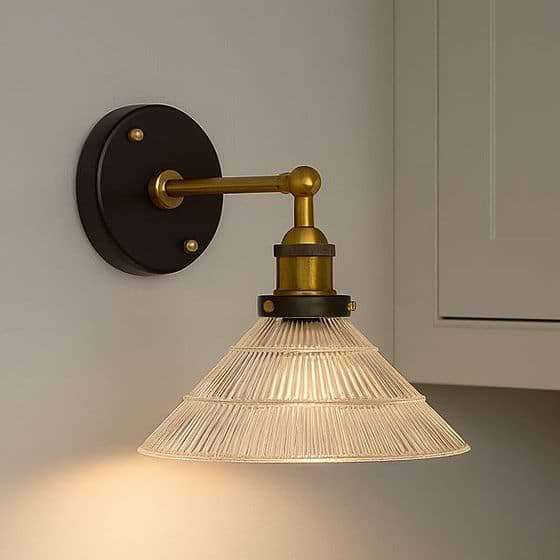 Romilly Etched Glass Funnel French Style Wall Light - Soho Lighting