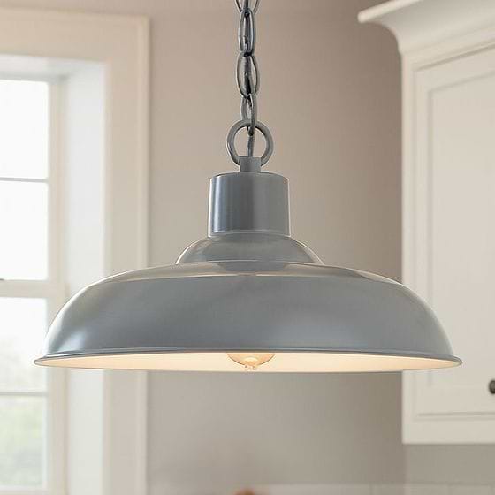 Portland Bedroom and Hallway Pendant Light French Grey