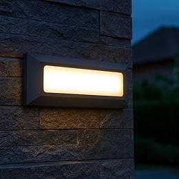 Saxby Severus Grey Landscape Direct IP65 3W warm white Exterior Wall Light