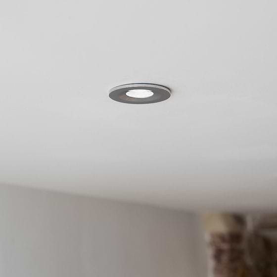 Soho Lighting Polished Chrome LED Downlights, Fire Rated, Fixed, IP65, CCT Switch, High CRI, Dimmable