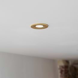 Soho Lighting Polished Brass CCT Dim To Warm LED Downlight Fire Rated IP65