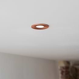 Soho Lighting Rose Gold LED Downlights, Fire Rated, Fixed, IP65, CCT Switch, High CRI, Dimmable