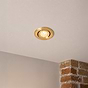 Soho Lighting Brushed Gold Adjustable 3K Warm White Tiltable LED Downlights, Fire Rated, IP44, High CRI, Dimmable