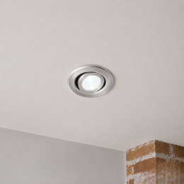 Soho Lighting Brushed Chrome Adjustable 4K Cool White Tiltable LED Downlights, Fire Rated, IP44, High CRI, Dimmable