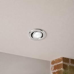 Soho Lighting Polished Chrome Adjustable 4K Cool White Tiltable LED Downlights, Fire Rated, IP44, High CRI, Dimmable
