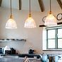 Soho Lighting D'Arblay Lacquered Antique Brass French Style Scalloped Prismatic Glass Dome Pendant Light