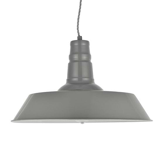 Large French Grey Industrial Dining Room Pendant Light - Large Argyll 
