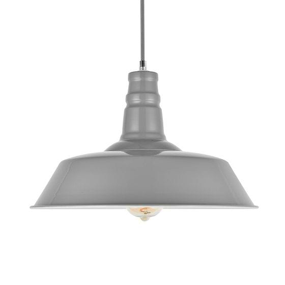 French Grey Industrial Breakfast Bar Pendant Light - Argyll - Soho Lighting