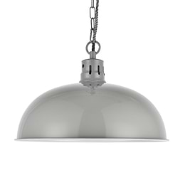 Berwick Rustic Dome Pendant Light French Grey